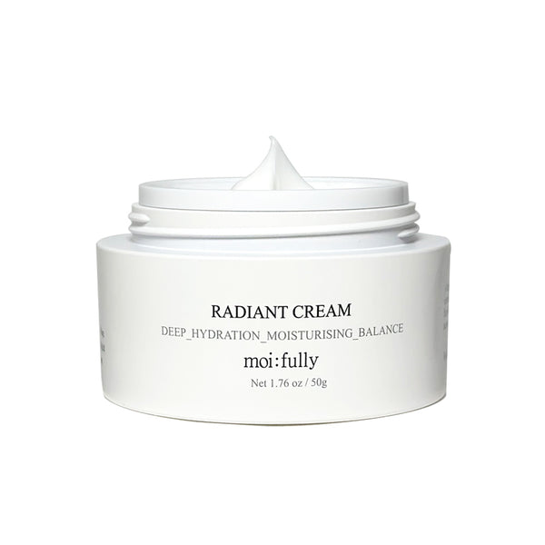 moi:fully RADIANT CREAM 1.76oz Kビューティー、プレミアム、フェイスクリーム、深い保湿、肌のバランス、スキンケア、すべての肌タイプ